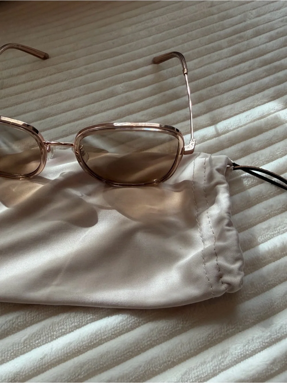 NWT Tory Burch TY6108 Rose Gold Square Sunglasses 57mm